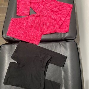 No Boundaries Pink Striped Leggings